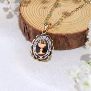 14K Yellow Gold First Communion Charm