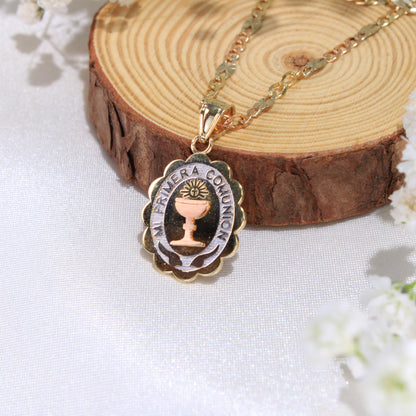 14K Yellow Gold First Communion Charm