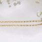 14K Gold 3Tone Valentino Chain 2.4mm 20in