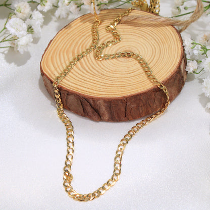 14K Gold Cuban Solid Chain 3.0mm 20in