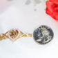 14K Yellow Gold Heart Quinceañera Charm Bracelet 3mm 8in