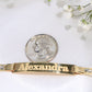 14K Tricolor Gold Valentino ID Bracelet 6.5mm 7.5in