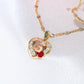 14K Yellow Gold Heart Quinceañera Charm