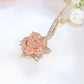 10K Rose Gold Diamond Flower Charm