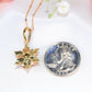 10K Rose Gold Diamond Flower Charm