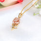 10K Tri-Color Gold Diamond Flower Charm
