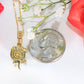 10K Yellow Gold Diamond Rose Charm