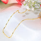 14K Gold Dapped Bar Cable Chain 1mm 16in