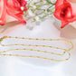 14K Gold Dapped Bar Cable Chain 1mm 16in