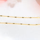 14K Gold Dapped Bar Cable Chain 1mm 16in