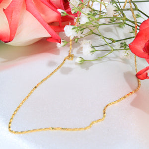 14K Gold Snail Link Chain 1mm 16in