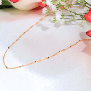 14K Rose Gold Rolo Ball Chain 1mm 18in