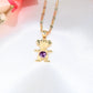 14K Gold Little Boy Charm Birthstone