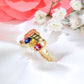 14K Yellow Gold CZ Mom Ring