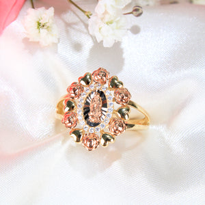 14K Gold Virgin Mary Ring