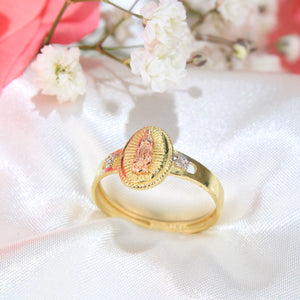 14K Gold Virgin Mary Ring