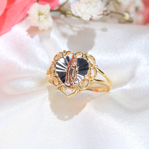 14K Gold Virgin Mary Ring
