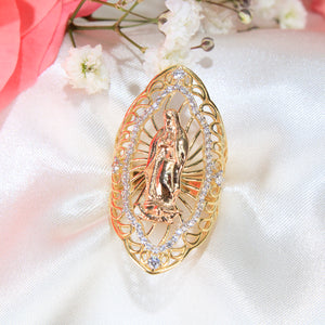14K Gold Virgin Mary Ring