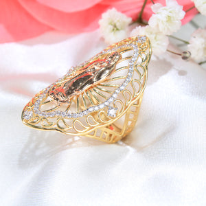 14K Gold Virgin Mary Ring