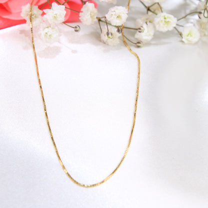 14K Gold  Cable Chain 1mm 16in