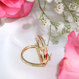 10K Yellow Gold Diamond Hoops