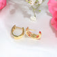 10K Yellow Gold Diamond Hoops