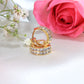 10K Yellow Gold Diamond Hoops