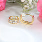 10K Yellow Gold Diamond Hoops