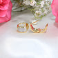 10K Yellow Gold Diamond Hoops