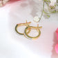 10K Yellow Gold Diamond Hoops