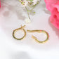 10K Yellow Gold Diamond Hoops