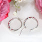 10K White Gold Diamond Hoops