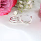 10K White Gold Diamond Hoops