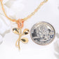 14K Tricolor Gold Rose And Stem Charm