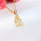 14K Gold Rose Stem Charm