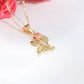 14K Two-Tone Gold Rose Stem Charm