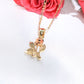 14K Two-Tone Gold Rose Stem Charm