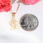 14K Two-Tone Gold Rose Stem Charm