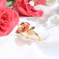 14K Gold Tricolor Rose Gold Flower Ring