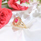 14K Gold Tricolor Rose Gold Flower Ring