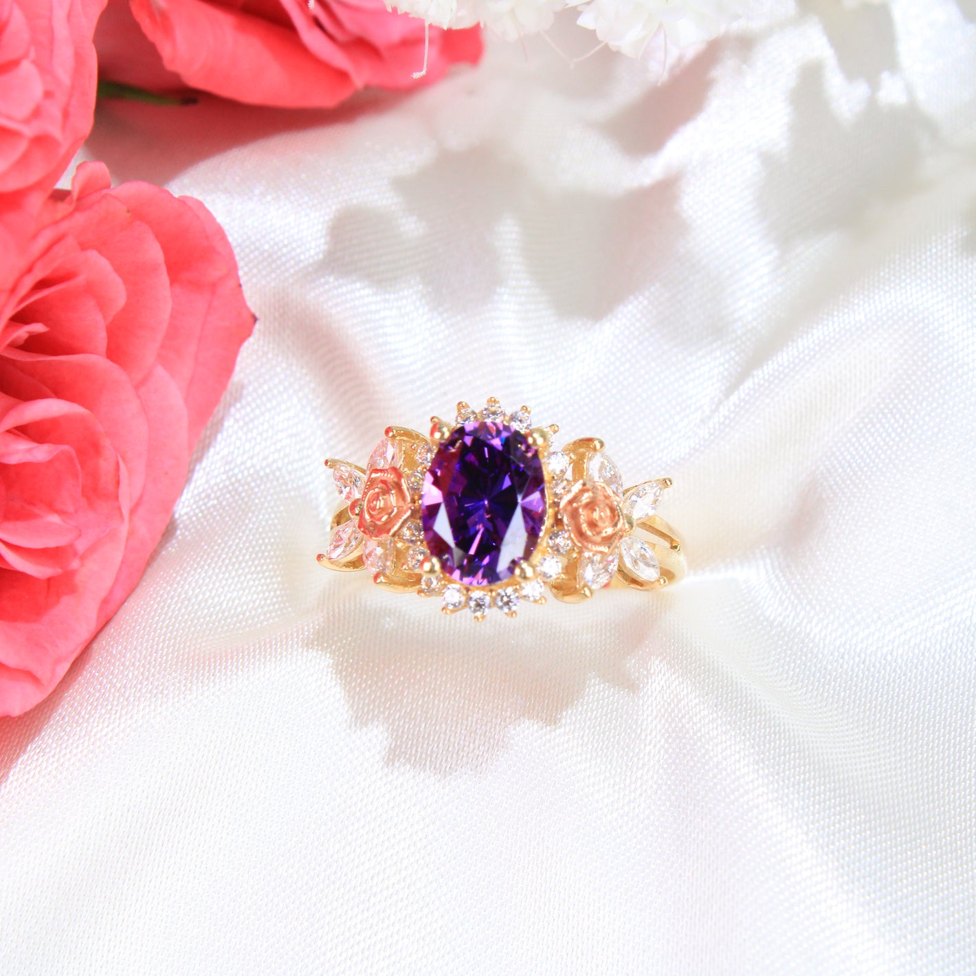 14K Yellow Gold CZ Ring