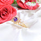 14K Yellow Gold CZ Heart Ring