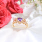 14K Yellow Gold CZ Heart Ring
