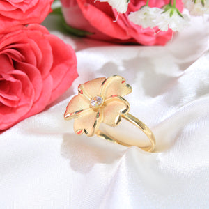 14K Gold Flower Ring