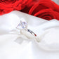 14K White Gold CZ Engagement Ring