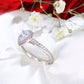 14K White Gold CZ Engagement Ring