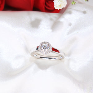 14K White Gold Diamond Engagement Ring