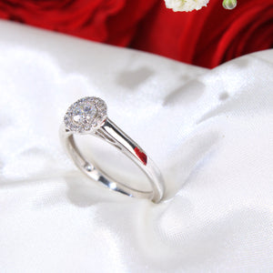 14K White Gold Diamond Engagement Ring