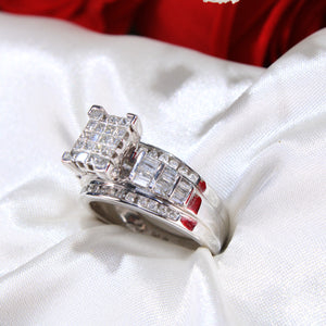 10K White Gold Diamond Engagement Ring