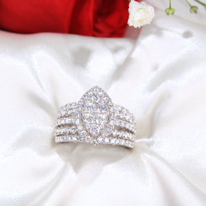 14K White Gold Diamond Engagement Ring
